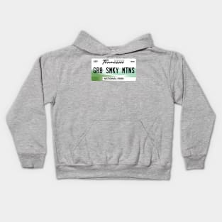 Great Smoky Mountains - TN License Plate Kids Hoodie